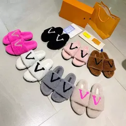 2023 Lyx Slide Designer Mode Dam Ull Sandaler Varm Komfort Tofflor Kvinna Tofflor Skor Höst Vinter Rutschkanor Revor Sandal PASEO FLAT COMFORT MULE Storlek 35-42