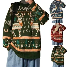 Męskie swetry Wspaniały rok swetra Elastyczna luźna luźna swobodna zima