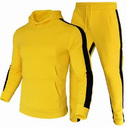Mens Tracksuits 남자 달리기 바지 조깅 정장 2 PCS 가을 겨울 의상 스포츠웨어 실행복복 느슨한 착용 옷 남성 230223