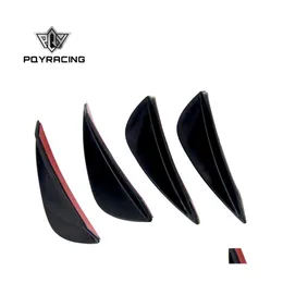 Other Exterior Accessories 4Pcs Fit Front Bumper Lip Splitter Fins Body Spoiler Canards Valence Chin Pqysfb014 Drop Delivery Mobiles Dhvea