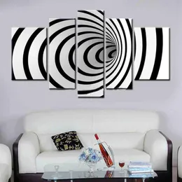 Decorazione senza cornice design moderno dipinti artistici da parete bianca nera su linee uniche di tela pop art234e