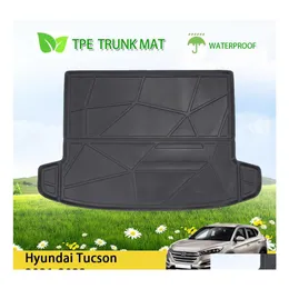 Car Holder Tpe Rear Boot Cargo Liner Floor Mat Trunk Tray Fit For Hyundai Son 20212022 Drop Delivery Mobiles Motorcycles Electronics Dhobd