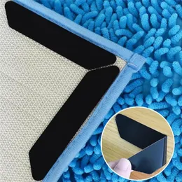Carpets 8pcs Carpet Anti Slip Curling Patch Reusable Washable Rug Tape Fixed Sticker Right-angle L-shaped Corner Pad