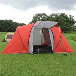 Tält och skyddsrum Ultralarge One Hall Two Sovrum 58 Person använder dubbelskikt Family Party Waterproof Windproof Camping Tält J230223