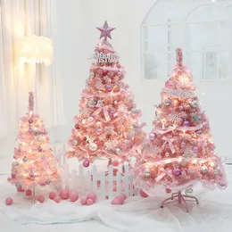 Juldekorationer 60 cm blå rosa träd navidad dekoration 2023 år falska växter el office trädgård diy hemtillbehör