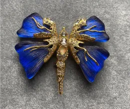 Halskette Ohrringe Set CSxjd Design Schmetterlingsform voller Strass Edelstein Brosche Persönlichkeit Modeschmuck