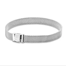 Pandora-925 srebrny nurkową łańcuch zegarek srebrne koraliki srebrne koraliki Pull biżuterię akcesoria kwadratowe