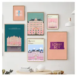 Paintings Grand Budapest Hotel Vintage Classic Movie HD Print Posters Modular Picture Canvas Bedroom Home Decor Nordic Wall Art Painting Woo