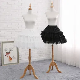 Chiffon Lace Petticoat Underskirt Short Women Black Petticoat Wedding Accessories