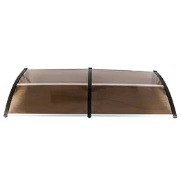 200x96cm Eaves Canopy Aplica￧￣o dom￩stica Porta da porta Tolkings Shade Brown Board Black Holder Biamdvubka