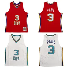 Chris Paul Custom Basketball Jersey S-6XL Mitchell Ness Jersey 2006-07 Mesh Hardwoods Classics Retro White Red Men Women Youth Jerseys 3