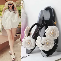 Sandals Summer Women Flip Flops Outside Slippers Female Beach Shoes with Floral Ladies jelly shoes sandalias mujer 2020 Y2302