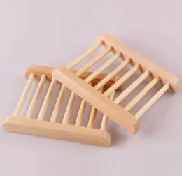 American Natural Bamboo trä tvålskålar trä tvålar bricka hållare förvaring rack tallrik behållare för baddusch badrum 50 st 11,5*9 cm