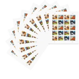 طوابع بارن البريدية البريدية 10 أوراق من 20 الولايات المتحدة من الدرجة الأولى من الدرجة الأولى التاريخ الأمريكي الاحتفال بالاحتفال