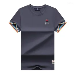 Verano Slim Animal Print Casual T Shirt Diseñador de moda para hombre Polos Cuello redondo Accesorios de lujo Top M-XXXL
