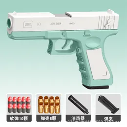 M1911 Soft Bullet Toy Gun Pistol Handgun Manual Foam Darts Shell Ejection Blaster With Silencer Military Toy For Children Kid Adult