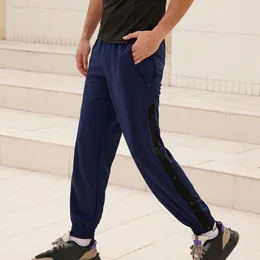 Calças masculinas rasgadas de basquete atlética corrida solta corredor com bolsos pára-quedas para homens grandes e altos