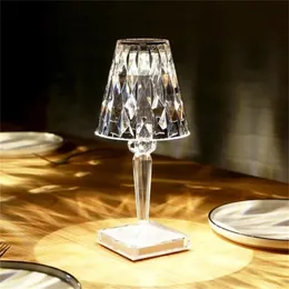 Peklåda Diamond Crystal Table Lamp med USB -uppladdningsbar LED -atmosfär nattskduslampor med fjärrkontroll för sovrum, vardagsrum