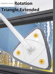Neues neues ausgedehntes Dreieck MOP 360 Twist Squeeze Wringing Xtyp Fenster Glas Toilettenbadesboden Haushaltsreinigende Decke Staubstaub