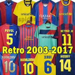 finals BarcelonaS Retro soccer jerseys 1980 82 2003 04 05 07 09 XAVI RONALDINHO GUARDIOLA PUYOL A.INIESTA Iniesta maillot de foot 2010 11 12 14 16 17 DAVID VILLA TOICHKOV
