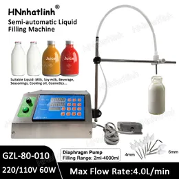 Single Nozzle Bottle Filling Machines Semi-automatic Liquid Vial Desk-top Diaphragm Pump Filling Machine for Juice Beverage Oil Perfume 3-4000ml