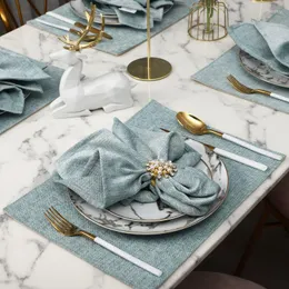 Table Napkin European Luxury El Cloth Folding Flower Cup Restaurant Western Food Light Towel Buckle Ring Placema