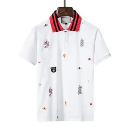 2023Designer Polo Shirt Man Fashion Italy StylistMen Casual Slim Fit Golf Polos High Street Embroidery Snake Bee Polos Дышащая одежда