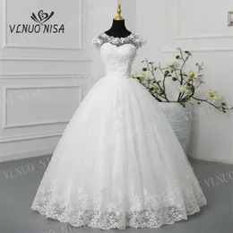 Party Dresses Fashion Robe de Mariee Grande O Neck Wedding Dress Appliques Pearls Lace Cap Sleeve Princess Plus Size Size Vintage Bride Gowns 230224