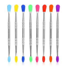 Ferramentas de metal Dabber Tools Ferramenta de cera de óleo de vidro DAB para Pyrex Bongs Acessório de tubo de água Jarra de plástico