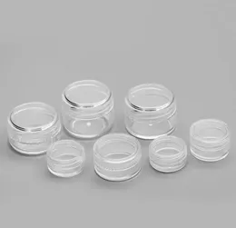 Top Jars Cosmetic Sample Empty Container 5ML Plastic Round Pot Screw Cap Lid Small Tiny 5G Bottle for Make Up Eye Shadow Nails 1 3 5 10 20 30 Gram