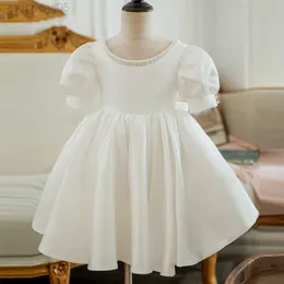 Vestidos de niña 2023, vestido de princesa blanca para niños, niñas, niños, vestidos de baile con cuentas, ropa de fiesta para niñas pequeñas, 1er cumpleaños, vestidos de bautismo W0224