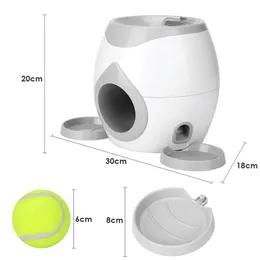 Otomatik Pet Besleyici Etkileşimli Getir Tenis Ball Başlatıcı Köpek Eğitim Oyuncakları Atma Top Makinesi Evcil Hayvan Gıda Emisyon Cihazı LJ201254J