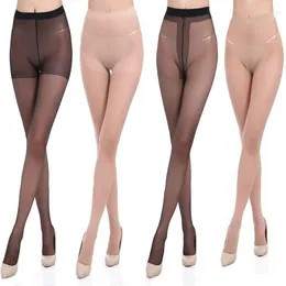 Calzini da donna Calze Collant Ultra-sottile Nucleo filato Farfalla File T Anti-gancio Seta Ladies Bottoming