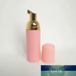 50PS 60 ml Pink Plastic Foam Pump Refillable Tomt Cosmetic Bottle Lashes Cleanser Soap Dispenser Shampoo Bottle With Golden334Q