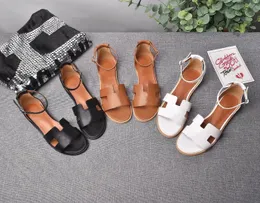 sandals designer woman Designer Santorini Sandals Calfskin Leather High Heel Classic Legend Sandal Casual Flat Wedge Heel Shoes H Women Slippers Summer Beach Slide