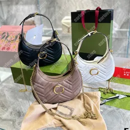ショルダーバッグLuxurys Gold Chain Bags Designer Womens Handbag Marmont Hobo Crossbody Fashion Lady Cross Body Messenger Bag Mini Totes財布