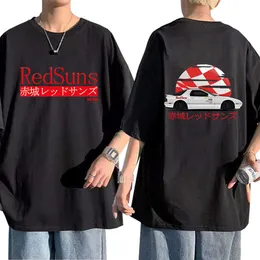 Мужские футболки японское аниме начальное D Дрифт Akagi Redsuns AE86 футболка для мужчин женские модные футболки уличная одежда Jdm Автомобильная культура футболка L230224