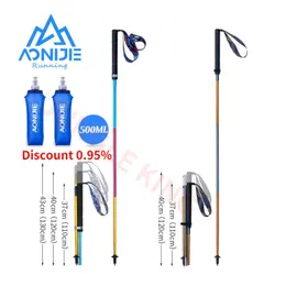 Trekking Poles Aonijie Nyaste SD09 SD16 Vikning Walking Sticks Kolfiber Ultralätt snabblås Trekking Poles For Handing Trail Running E4102 J230224