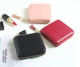 Carteiras Anawishare feminino Coloque de couro Tassel Purse Holder Small Wallet Short For Girls Coin Femme Carteras Mujer