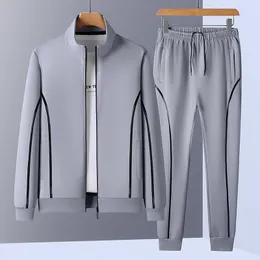Mens Tracksuits Spring Plus Size Sports Suit Baseball Collar Cardigan Suit Casual Solid Color Stitching Men Sets Los Hombres Conjuntos L7XL 230224