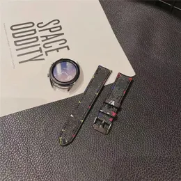 Top designer Watchbands Watch strap For samsung 22mm 20mm bands Leather Straps Bracelet Fashion Wristband Stripes watchband