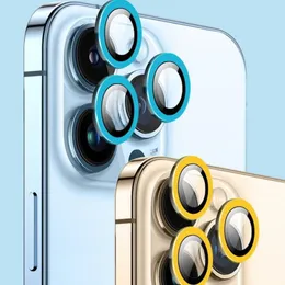 iPhone 14 11 12 13 Pro Max Plus Mini用の明るいカメラレンズ強化ガラススクリーンプロテクター