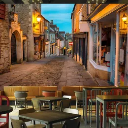 Wallpapers Custom Murals Po Wallpaper 3D European Street Town Landscape Wall Cloth Restaurant Cafe Background Covering Home Decor