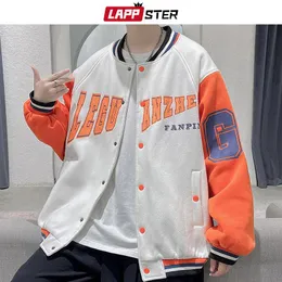 Giubbotti da uomo Uomo Patchwork Giacca a vento Giacca bomber da baseball 2023 Uomo Vintage giapponese Streetwear Cappotti Maschili Giacche larghe Uomo