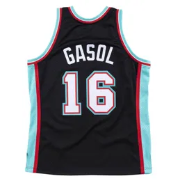 Сшитая баскетбольная майка # 16 Pau Gasol 2001-02, сетчатая классическая ретро-Джерси из лиственных пород для мужчин и женщин, молодежная, S-6XL