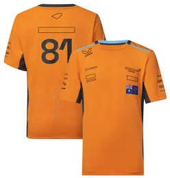 Herren-T-Shirts Sommer NEU F1 2023 Team T-Shirt-Fahrer Rennen Polo Shirt Formel 1 Offizielle Website Gleiche gelbe schwarze kurze Ärmeln T-Shirts Polos Afky