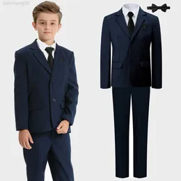 Clothing Sets Boys Suits for Wedding Party Dress Flower Kids Easter Ceremony Church Performance Set Blazer Pants Shirt and Vest 7PCS W0224