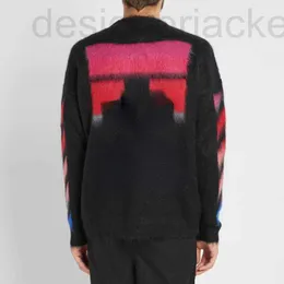 Męskie swetry projektant designerski sweter męskie renderowanie stopniowe mohair swaters damskie luźne para dzianin płaszcz mody załogi szyi z 6um