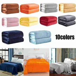 Cobertores 120x200cm de cor macia e macia coral cobertor de lençóis de inverno picada de joelho de joelho de flanela de flanela para cama cobertor de cama Couverture 230223