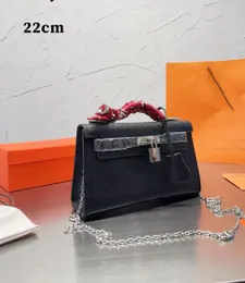 Женские 202222 Сумки с брендом сумочки высококачественные крокодиловые рисунки с одной плечой диагональные сумки в стиле барокко дизайн жемчужный металлический пряжка мода ретро универсальное